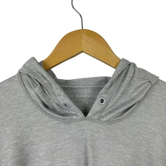 Athleta Uptempo Short Hoodie in Norwegian Grey Size Medium Boxy Gym Workout - Picture 5 of 14